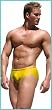 Yellow Wrestling Spandex Briefs Shorts