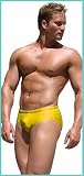 Yellow Wrestling Spandex Briefs Shorts