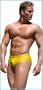 Yellow Wrestling Spandex Briefs Shorts