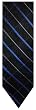 Men's Nicole Miller New York Striped Neck Tie Black, Blue, Silver and Purple
