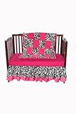 Baby Doll Zebra Minky Crib Bedding Set with Dust Ruffle