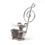 Figurine en �tain souris accord�on
