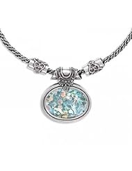 MMA Silver - 18 inch Ancient Roman Glass Necklace