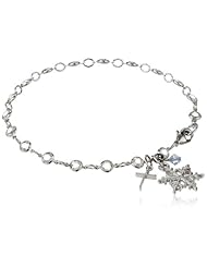 Snowflake and Cross Bracelet, 8"