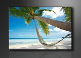 Bild auf Leinwand Strand 120 x 80 cm Modell-Nr. XXL 5039 Bilder fertig gerahmt mit Keilrahmen riesig. Ausführung Kunstdruck als Wandbild mit Rahmen. Günstiger als Ölbild Gemälde Poster Plakat mit Bilderrahmen