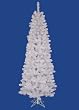 7.5' Pre-Lit White Salem Pine Pencil Profile Artificial Christmas Tree - Clear