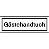 Gästehandtuch Hinweisschild für Gaststätten, Pensionen, Hotels, selbstkl.,6x2cm