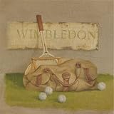 Wimbledon Tennis Bag Art Poster Print by Lucciano Simone, 10x10