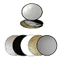 Ex-Pro 5 -in- 1 Photographic Light Reflector - 32" (80cm) Silver, Gold, Black, White & Translucent, Collapsible.