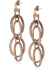 Paige Novick "Wyoming" Rose Gold Double Circle in Oval Earrings