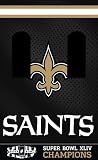 New Orleans Saints 2009 Super Bowl XLIV Champion Adult Comfy Throw Blanket with Sleeves