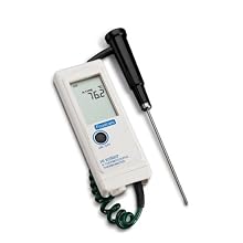Hanna Instruments HI 935007N Waterproof Thermocouple Thermometer, with Direct K-Type Probe, -50.0 to 199.9 degrees C; 200 to 1350 degrees C or 58.0 to 399.9 degrees F; 400 to 2462 degrees F, + or - 2% F.S.