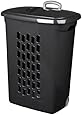 Sterilite 12229003 Ultra Wheeled Hamper, Black, 3-Pack
