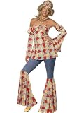 Female 1970's Fancy Dress Vintage Hippy 1970's Costume UK Dress 12-14