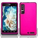 Premium Hot Pink Rubberized Shield Hard Case Cover for Motorola Droid 3 XT8 ....