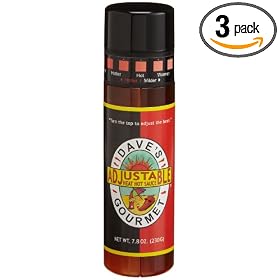 Dave's Gourmet Adjustable Heat Sauce, 7.8-Ounce Plastic Bottles (Pack of 3)