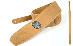 Light Brown 'Suede Series' Suede Guitar Strap for Electric/Acoustic/Bass Guitar