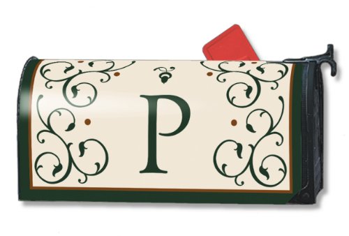 Click To Monogram P Mailbox Cover Grande Manor Initial P Details... Monogram P Mailbox Cover Grande Manor Initial P