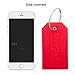 BlueCosto 2 Pack Luggage Tag Label Suitcase Tags Travel Bag Labels w/Privacy Cover - Red