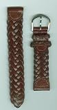Genuine TIMEX Mens Brown Full Braid Leather Strap, wide end-piece 18mm, width 17mm, length 7 in