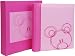 : HENZO Baby Fotoalbum SAMMY rosa & Aufbewahrungsbox - 30,5 x 28 cm - 60 Seiten - Stoff Babyalbum Album z. Geburt & Taufe