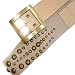 Tan Canvas Nail Rivet Punk Wide Belt