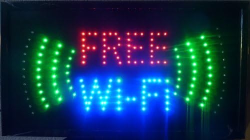 13 in x 24" Animated Motion LED Business Free WIFI SIGN On/Off Switch Light
