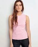 IMAGE OF Bella Ladies 1x1 Baby Rib Sleeveless Crewneck top, deep heather, Medium