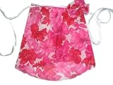 Bright Pink and Red Floral Wrap Ballet Skirt w/matching Hair Scrunchie S/M-2x Adult