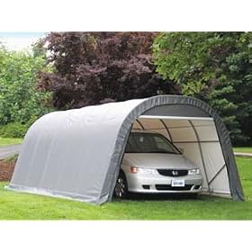 ShelterLogic 14-Ft.W Round-Style Instant Garage - 36ft.L x 14ft.W x 12ft.H, 2 3 8in.... by 
