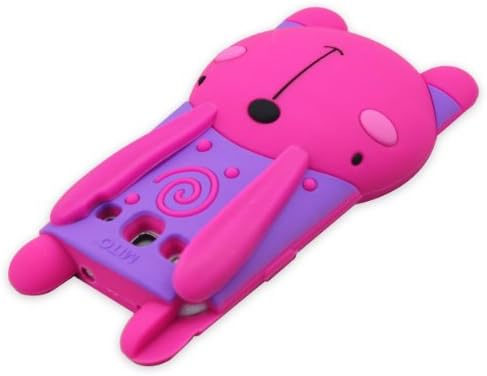 W-RainBow Cartoon Pretty Rabbit With Morning Glory Design Soft Silicone Case For Samsung Galaxy S3 I9300(Hot Pink/Purple)