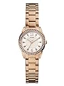 GUESS Women's U0445L3 Rhinestone-Accented Rose Gold-Tone Stainless Steel Watch