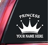 Personalized With Your Text Vinyl Decal Sticker - Princess Crown