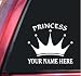 Personalized With Your Text Vinyl Decal Sticker - Princess Crown
