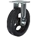 RWM Casters 47 Series Plate Caster, Rigid, Kingpinless, Rubber on Iron Wheel