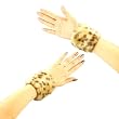 2 Winter Faux Fake Fur Wrist Arm Warmer Cuff Slap On Wristband Fuzzy Furry Leopard