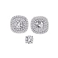 14K White Gold 5/8 ct. Diamond Earring Jackets