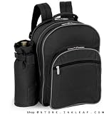 Outdoor Living : Sorrento Insulated picnic backpack w/wine duffel & dlx service for 4 Black/Grey 175