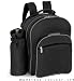 Sorrento Insulated picnic backpack w/wine duffel & dlx service for 4 Black/Grey 175