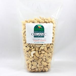 Braga Organic Farms Cashews, Raw, 2 Pound