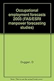 Occupational employment forecasts 2003