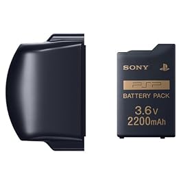 バッテリーパック(2200mAh) PSP-2000/3000シリーズ用バッテリーカバー(ピアノ・ブラック)付き