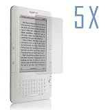 Durable Clear Reusable Front LCD Screen Protector -5 Pack for Amazon Kindle 2 Wireless Reading Device