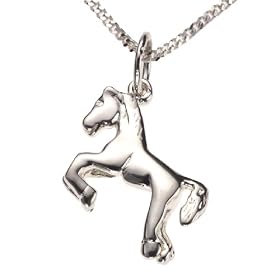 Zeeme For Kids - 500243733-38Z - Collier Enfant - Argent 925/1000 - Pendentif Cheval - 36/38 cm