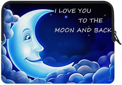 I Love You to the Moon and Back 15.4 15.6 Inch Laptop Sleeve Case Bags for Lenovo, GW, Acer, Asus, Dell, Hp, Sony, Toshiba (Two Sides)