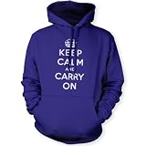 Keep Calm and Carry On (White) Unisex Hooded Sweatshirt