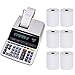 Sharp EL2630PIII Heavy Duty 2-Color Printing Calculator with Clock and Calendar Bundle (7 Items)