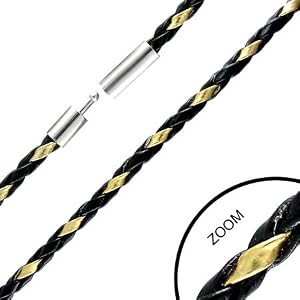 Urban Male Mens Pvc Plaited Chain 18 Blackgold by Urban Male
