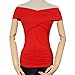 Maggie Tang Off Shoulder Trendy Fitted Cross Boat Neck Modal Blouse Top T-shirt