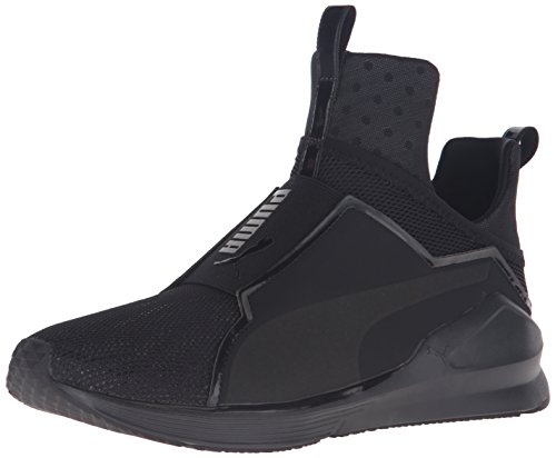 PUMA Women's Fierce Shine Cross-Trainer Shoe, Black/Periscope, 7.5 M US